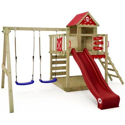 Wickey Wooden Playground Set with Slide and Swing - Safe Garden Fun Wickey Wooden Playground Set with Slide and Swing - Safe Garden Fun