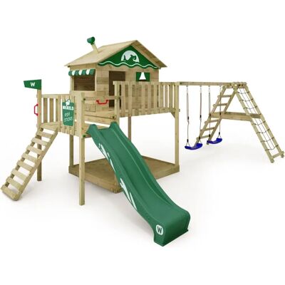 Wickey Smart Ocean Parco Giochi - Casa in Legno con Scivolo e Altalena Wickey Smart Ocean Parco Giochi - Casa in Legno con Scivolo e Altalena