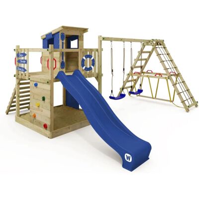 Parco giochi Smart Surf Wickey - Torre in legno con altalena e scivolo Parco giochi Smart Surf Wickey - Torre in legno con altalena e scivolo