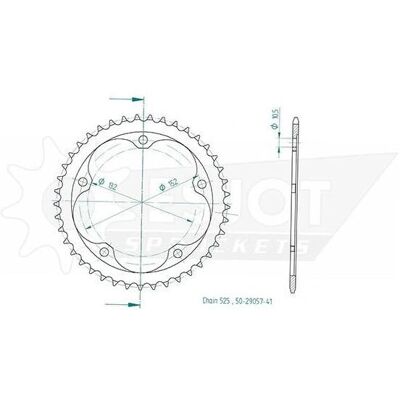 Esjot 50-29057-41 Motorcycle Sprocket - MV Agusta 800 Brutale Rr - Motorcycle Sprocket Esjot 50-29057-41 Motorcycle Sprocket - MV Agusta 800 Brutale Rr - Motorcycle Sprocket