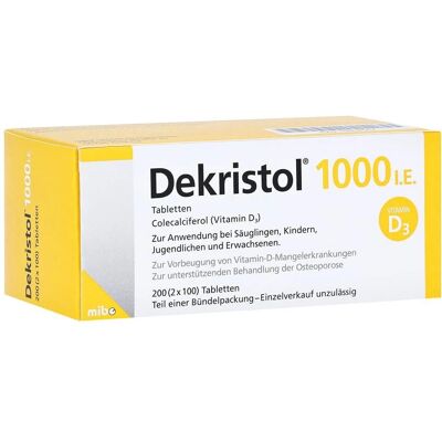 MIBE GmbH Dekristol 1000 I.E. Tabletten - Vitamin D3 Ergänzung MIBE GmbH Dekristol 1000 I.E. Tabletten - Vitamin D3 Ergänzung