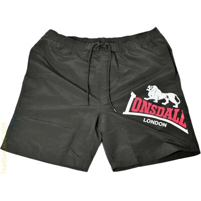 Lonsdale Atlow Schwarze Badeshorts - Bademode Lonsdale Atlow Schwarze Badeshorts - Bademode