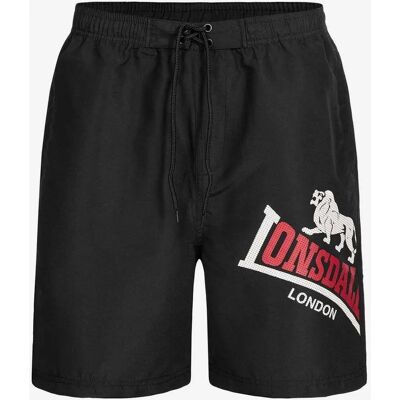 Lonsdale Atlow Herren Badeshorts - Schwarz - Schwimmkleidung Lonsdale Atlow Herren Badeshorts - Schwarz - Schwimmkleidung