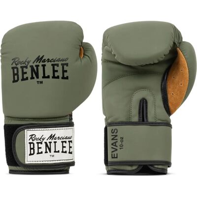 Guanti da Boxe in Pelle Verde Army Benlee Evans - Guanti da boxe Guanti da Boxe in Pelle Verde Army Benlee Evans - Guanti da boxe