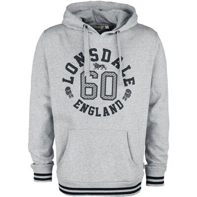 Lonsdale Mamhead Grigio 2XL Felpa con Cappuccio - Felpa Lonsdale Mamhead Grigio 2XL Felpa con Cappuccio - Felpa