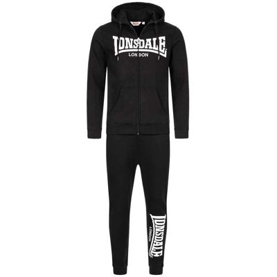 Lonsdale Feeny Spodnie dresowe - Slim Fit - Czarny/Biały Lonsdale Feeny Spodnie dresowe - Slim Fit - Czarny/Biały