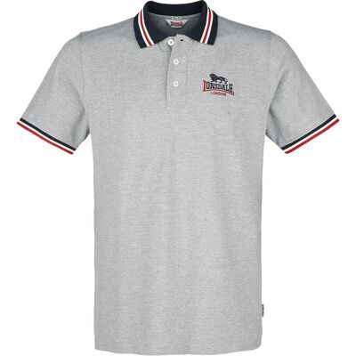 Lonsdale Herren Poloshirt Occumster marl grau/navy/rot - Polo Shirt Lonsdale Herren Poloshirt Occumster marl grau/navy/rot - Polo Shirt