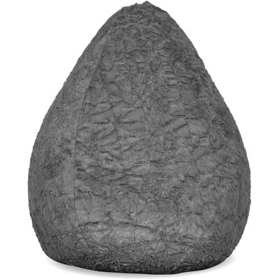 LUMALAND Luxury Fluffy Sitzsack - indoor - Grau - pouf - Publicité LUMALAND Luxury Fluffy Sitzsack - indoor - Grau - pouf - Publicité
