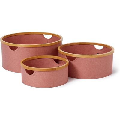 Lumaland 21083 - Rosa - Bambus - Rund - Aufbewahrungsbox Lumaland 21083 - Rosa - Bambus - Rund - Aufbewahrungsbox