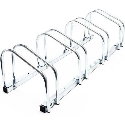 WILTEC Soporte para 4 bicicletas - Almacenamiento exterior de acero galvanizado WILTEC Soporte para 4 bicicletas - Almacenamiento exterior de acero galvanizado