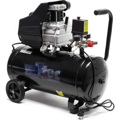 Wiltec Compressore d'aria 50L - 1500W, Versatile, Durevole Wiltec Compressore d'aria 50L - 1500W, Versatile, Durevole