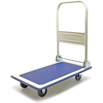 Wiltec Carrello a pianale da magazzino trasporto a piattaforma pieghevole fino a 150 kg Wiltec Carrello a pianale da magazzino trasporto a piattaforma pieghevole fino a 150 kg