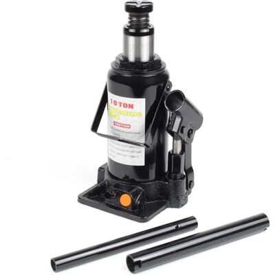 XPOTOOL Gatto idraulico a bottiglia 10T 205-390mm - nero XPOTOOL Gatto idraulico a bottiglia 10T 205-390mm - nero