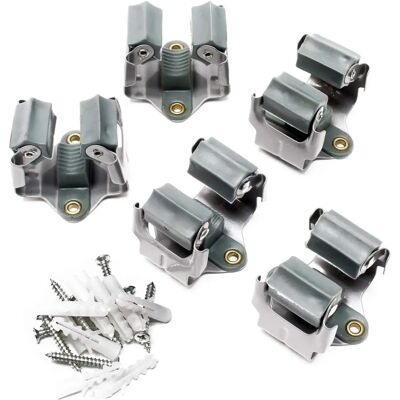 XPOTOOL - Set ganci a muro 5 pezzi Supporto per scope, mop, attrezzi da giardino XPOTOOL - Set ganci a muro 5 pezzi Supporto per scope, mop, attrezzi da giardino