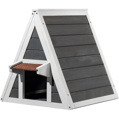 Maison pour chats Wiltec 50x50x54cm Bois 2 Entrées - Publicité Maison pour chats Wiltec 50x50x54cm Bois 2 Entrées - Publicité