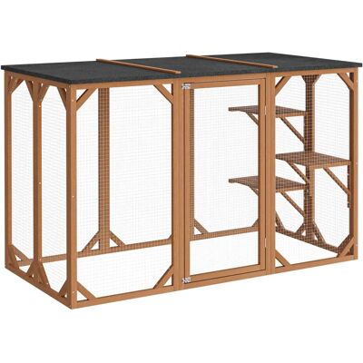 Recinto per gatti WILTEC 180x80x111,8cm con 3 aree di riposo Recinto per gatti WILTEC 180x80x111,8cm con 3 aree di riposo