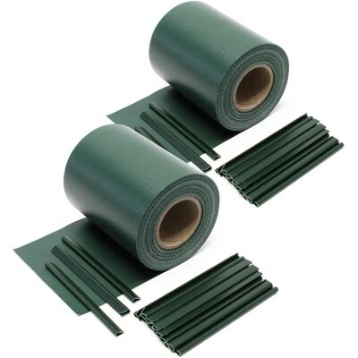 Pellicola Privacy Verde Wiltec - 70m, 19cm di altezza, Resistente UV Pellicola Privacy Verde Wiltec - 70m, 19cm di altezza, Resistente UV