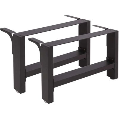 Wiltec Marco de soporte para mesa en negro en polvo - 64x40cm - Tipo de mesa Wiltec Marco de soporte para mesa en negro en polvo - 64x40cm - Tipo de mesa