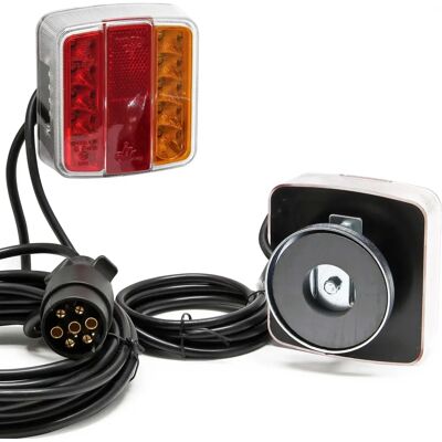Wiltec Éclairage LED magnétique pour remorque - 7 broches 12V E11 - Publicité Wiltec Éclairage LED magnétique pour remorque - 7 broches 12V E11 - Publicité