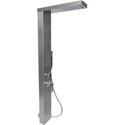 Wiltec Pannello doccia multifunzione in acciaio inox - Pioggia, cascata, massaggi Wiltec Pannello doccia multifunzione in acciaio inox - Pioggia, cascata, massaggi