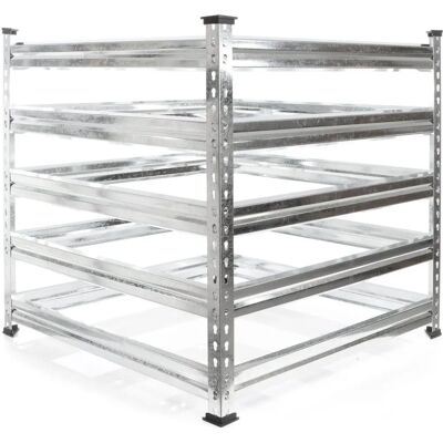 Wiltec - Compostiera da giardino in metallo 90x90x90cm 720L Wiltec - Compostiera da giardino in metallo 90x90x90cm 720L
