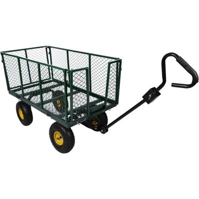 Wiltec Carrello di trasporto 550kg Telo rimovibile Mensola rete Giardino Wiltec Carrello di trasporto 550kg Telo rimovibile Mensola rete Giardino