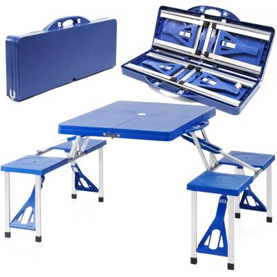 Wiltec Camping-Set Faltbarer Tisch und 4 Stühle - Outdoor Picknick Camping Wiltec Camping-Set Faltbarer Tisch und 4 Stühle - Outdoor Picknick Camping