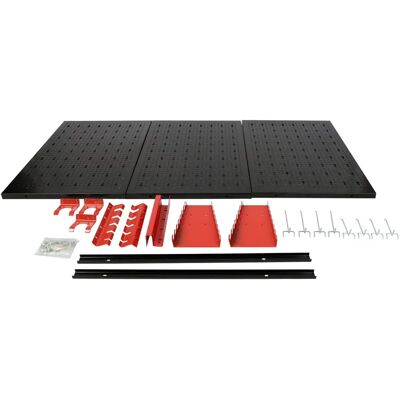 Wiltec Werkzeugwand 120x60cm 3 Lochplatten mit 17 Haken Wiltec Werkzeugwand 120x60cm 3 Lochplatten mit 17 Haken