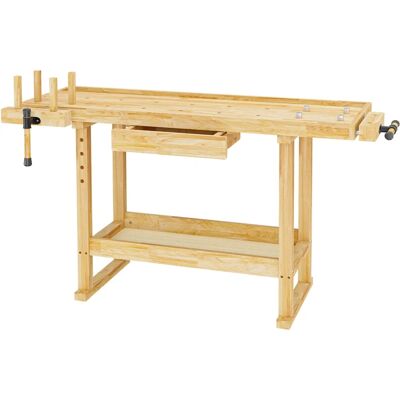 Banco da lavoro resistente Wiltec / XPOTOOL / Xpotool - 151x61,5x86cm / 145x49x86cm con cassetto e pinze Banco da lavoro resistente Wiltec / XPOTOOL / Xpotool - 151x61,5x86cm / 145x49x86cm con cassetto e pinze