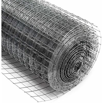 TOBOLI Verzinktes Stahlnetz 19x19mm 5m x 50cm - Drahtnetz für Volieren & Garten TOBOLI Verzinktes Stahlnetz 19x19mm 5m x 50cm - Drahtnetz für Volieren & Garten