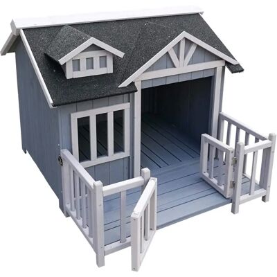 Casetta di lusso con veranda per cani - Rifugio esterno Casetta di lusso con veranda per cani - Rifugio esterno
