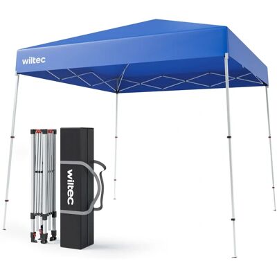 Carpa plegable azul Wiltec - 2,5x2,5m para eventos Carpa plegable azul Wiltec - 2,5x2,5m para eventos