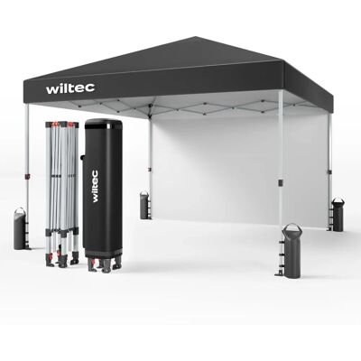 Wiltec Faltzelt Grau - 3x3m UV-Schutz Gartenzelt Wiltec Faltzelt Grau - 3x3m UV-Schutz Gartenzelt