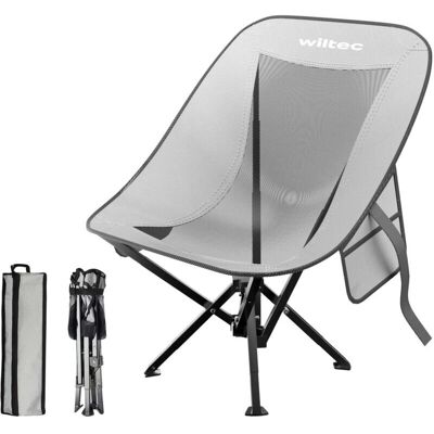 Wiltec Klappbarer Campingstuhl - Max 100 kg - Stahl, Kompakt Wiltec Klappbarer Campingstuhl - Max 100 kg - Stahl, Kompakt