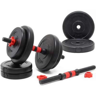 LUXTRI Ensemble d'haltères en ciment 15kg - Équipement de force et équilibre - Publicité LUXTRI Ensemble d'haltères en ciment 15kg - Équipement de force et équilibre - Publicité