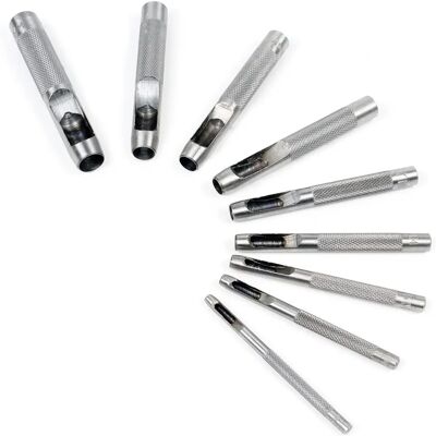 Ensemble de poinçons en acier carbone XPOTOOL - 3-12mm - 9 pièces - Cuir, Tissu - Publicité Ensemble de poinçons en acier carbone XPOTOOL - 3-12mm - 9 pièces - Cuir, Tissu - Publicité