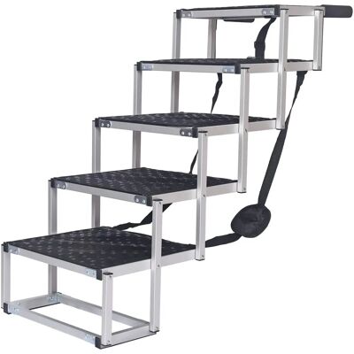Wiltec Haustiertreppe - Klappbar Hundetreppe 5 Stufen - Max. 68kg Wiltec Haustiertreppe - Klappbar Hundetreppe 5 Stufen - Max. 68kg