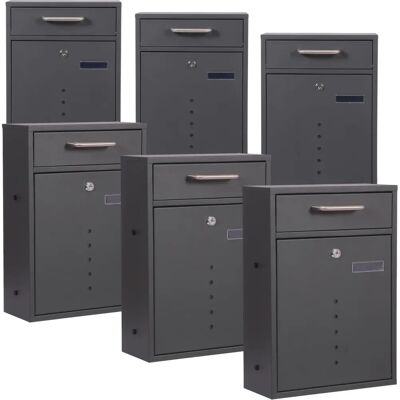 Wiltec Modell V51 Wandbriefkasten Anthrazit - Wandmontage Postkasten Wiltec Modell V51 Wandbriefkasten Anthrazit - Wandmontage Postkasten