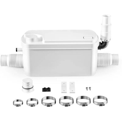 Pompe eaux usées Xpotool 250W - Hauteur max. 8,5m - Portée 85m - 3 entrées - Publicité Pompe eaux usées Xpotool 250W - Hauteur max. 8,5m - Portée 85m - 3 entrées - Publicité