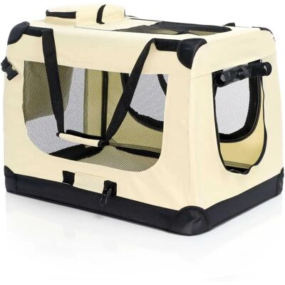 Fudajo Sac de transport Pliable Beige XL 80x58x56cm - Publicité Fudajo Sac de transport Pliable Beige XL 80x58x56cm - Publicité