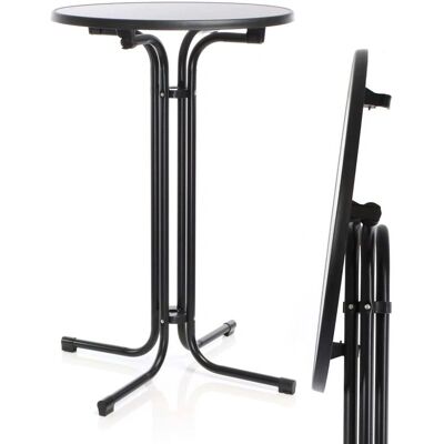 Toboli - Tavolo bistrot pieghevole nero Ø 70cm - Interno/Esterno Toboli - Tavolo bistrot pieghevole nero Ø 70cm - Interno/Esterno