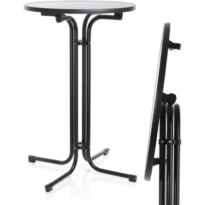 Toboli Klappbarer Bistrotisch Schwarz Ø 80 cm – Indoor/Outdoor Toboli Klappbarer Bistrotisch Schwarz Ø 80 cm – Indoor/Outdoor