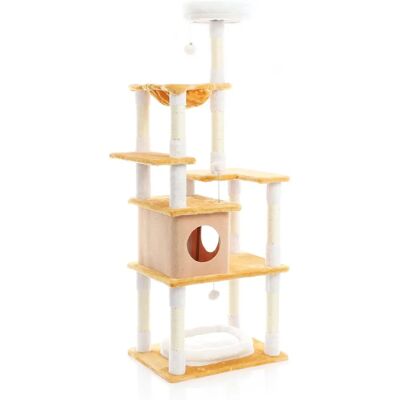 Fudajo Kratzbaum Weiss/Braun 164cm Katzenkratzbaum Katzenbaum Katzenmöbel Katze Fudajo Kratzbaum Weiss/Braun 164cm Katzenkratzbaum Katzenbaum Katzenmöbel Katze