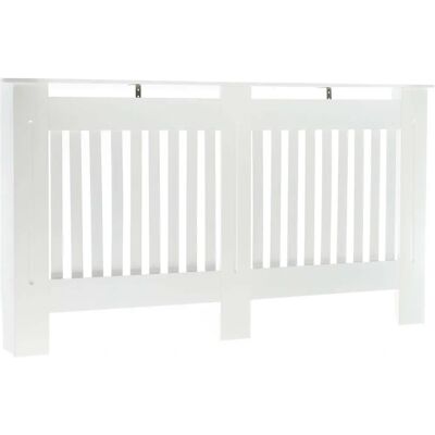 Cubierta de radiador blanca Toboli 172x19x82cm MDF Calefacción Moderna Cubierta de radiador blanca Toboli 172x19x82cm MDF Calefacción Moderna