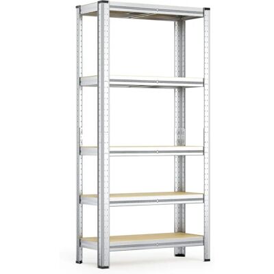 Estantería pesada Wiltec zincada 180x90x30cm - Acero - 875kg - 5 baldas Estantería pesada Wiltec zincada 180x90x30cm - Acero - 875kg - 5 baldas