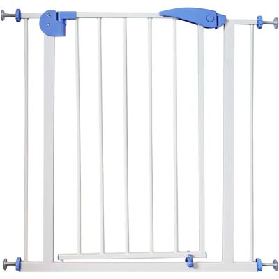 Barandilla de protección ajustable Toboli 75-82cm, Acero, Blanco Barandilla de protección ajustable Toboli 75-82cm, Acero, Blanco
