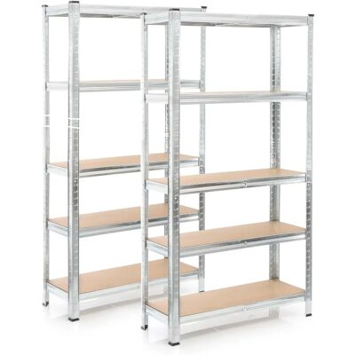 Wiltec Scaffale resistente - 180x90x45cm - 5 ripiani Wiltec Scaffale resistente - 180x90x45cm - 5 ripiani