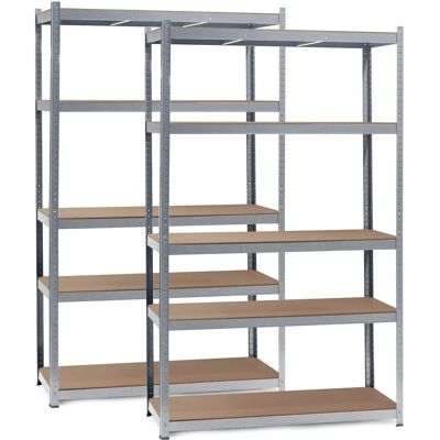 Wiltec - Estanterías resistentes con recubrimiento de zinc - 120x60x200cm Wiltec - Estanterías resistentes con recubrimiento de zinc - 120x60x200cm