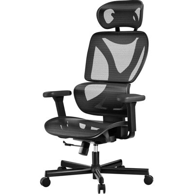 Silla de oficina ergonómica Wiltec con reposacabezas y reposabrazos ajustables - Muebles de oficina Silla de oficina ergonómica Wiltec con reposacabezas y reposabrazos ajustables - Muebles de oficina