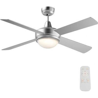 Wiltec Deckenventilator Ø130cm Silber - Ventilator mit Fernbedienung Wiltec Deckenventilator Ø130cm Silber - Ventilator mit Fernbedienung